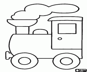 Colorear Peque�a locomotora de vapor
