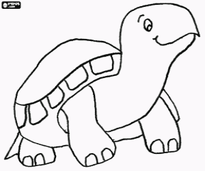 Colorear Peque�a tortuga sonriente