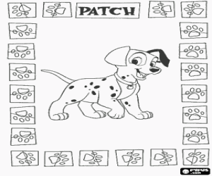 Colorear Perrito d�lmata - Patch