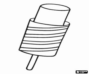 Colorear Polo, helado de palo o paleta helada con un espiral