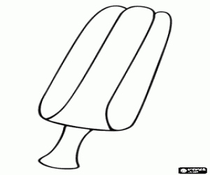 Colorear Polo o paleta de agua, helado hecho con agua y az�car, colorante y saborizante y con un palo de madera