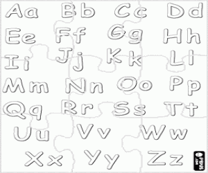 Colorear Puzzle de Abecedario con letras may�sculas y min�sculas