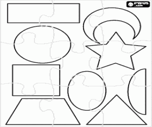 Colorear Puzzle de conjunto de formas variadas
