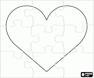 Colorear Puzzle de Coraz�n