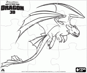 Colorear Puzzle de Furia Nocturna son dragones peque�os que pueden volar m�s alto, m�s r�pido y m�s lejos que cualquier otro drag�n