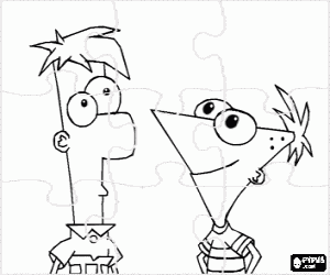 Colorear Puzzle de Phineas y Ferb