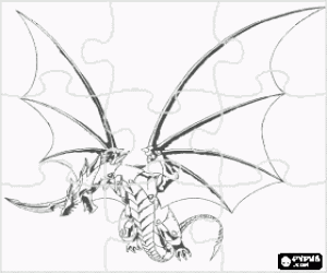 Colorear Puzzle de Pyrus Drago es el Bakugan guardian de Dan