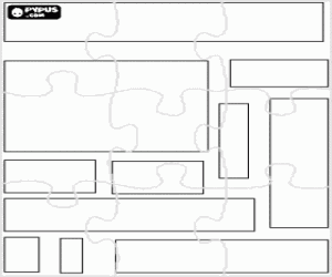 Colorear Puzzle de Rect�ngulos de diferentes medidas y proporciones