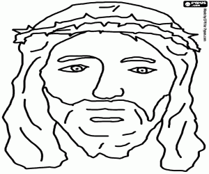 Colorear Retrato de Jes�s con la corona de espinas