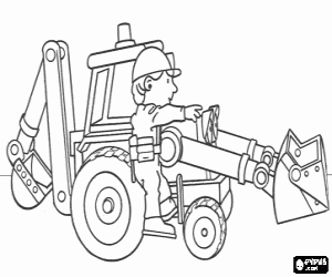 Colorear Scoop con Wendy, la excavadora o el excavador es el l�der del equipo de m�quinas de Bob el Constructor