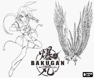 Colorear Shun y su Bakugan Ventus
