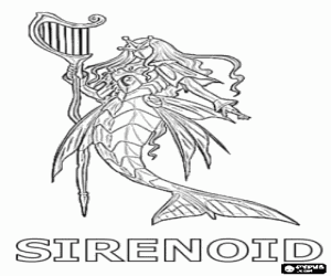 Colorear Sirenoid es un Bakugan Aquos