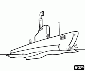 Colorear Submarino militar