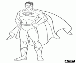 Colorear Superman, el hombre de acero 