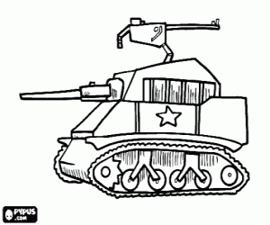 Colorear Tanque o carro de combate