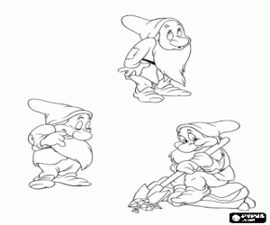 Colorear T�mido es el m�s vergonzoso y t�mido de los siete enanitos