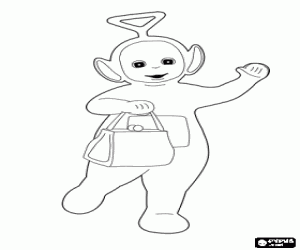 Colorear Tinky Winky con su bolso m�gico