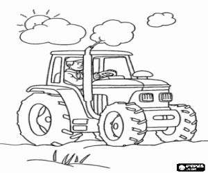 Colorear Tractor, veh�culo destinado a la agricultura