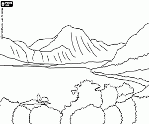 Colorear Un lago con vegetaci�n