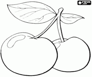 Colorear Un par de cerezas