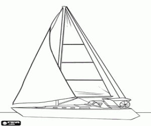 Colorear Velero o barco a vela