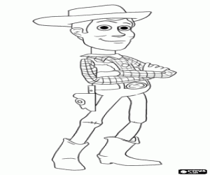 Colorear Woody el vaquero, uno de los protagonistas principales de las pel�culas de Toy Story