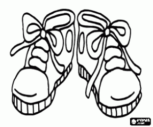 Colorear Zapatillas de deporte o deportivas, calzado de piel o lona con suela de goma