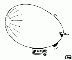 Colorear Zeppelin - Dirigible