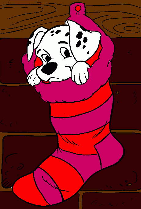 101 dalmatas en navidad para colorear