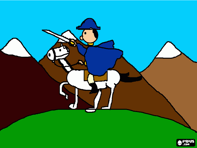 17 de agosto - San Martín para colorear