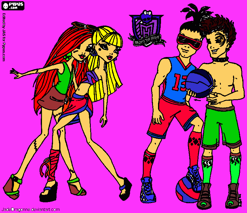 2 chicas y 2 chicos enamorados para colorear
