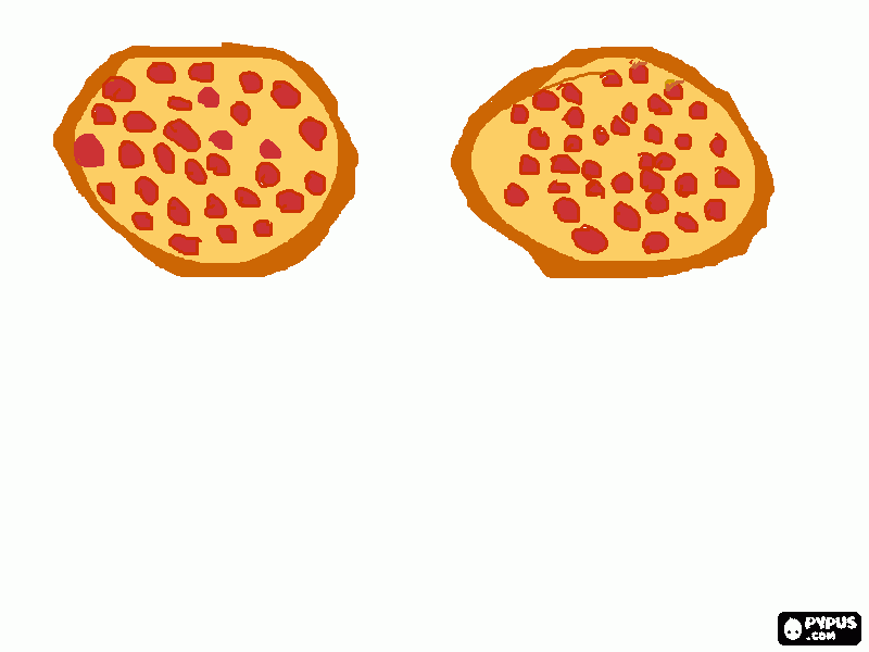 2 pizzas para colorear