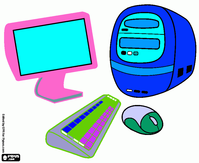 2da semana de Computacion  para colorear