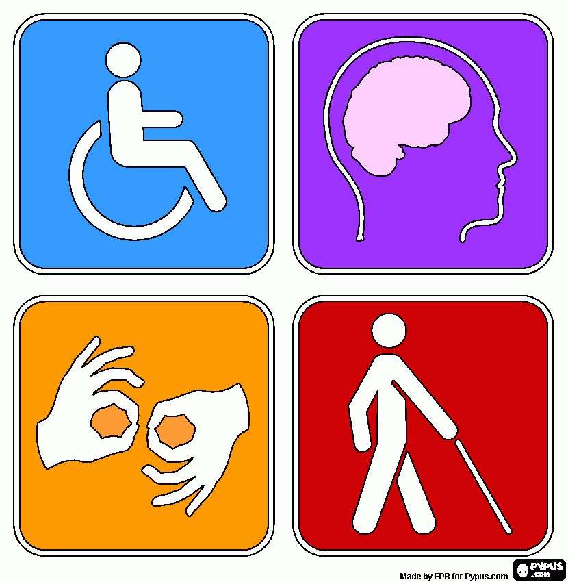 3 diciembre dia de las personas con incapacidad para colorear