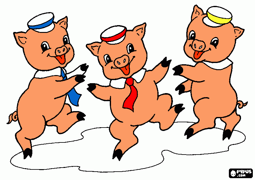 3 porquets para colorear