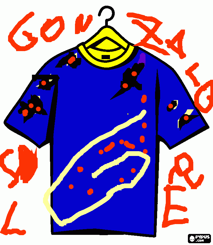 A PINTAR - CAMISETA para colorear