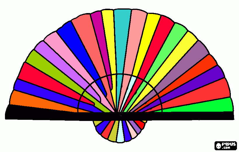 abanico para colorear