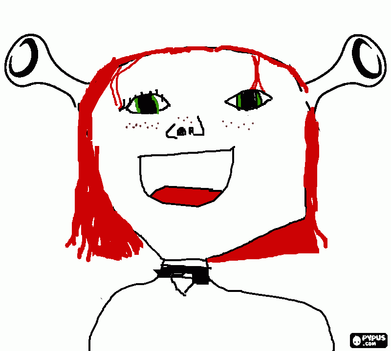 abby draw version shrek para colorear