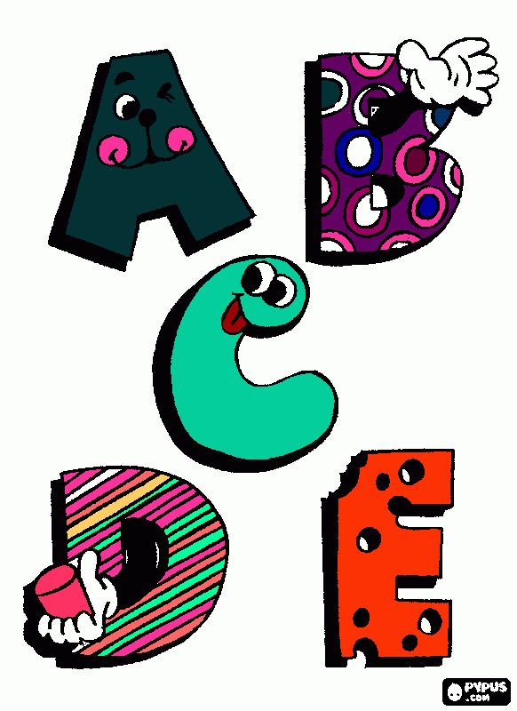 abcdario para colorear