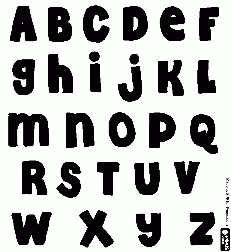 Abecedario fichas para colorear