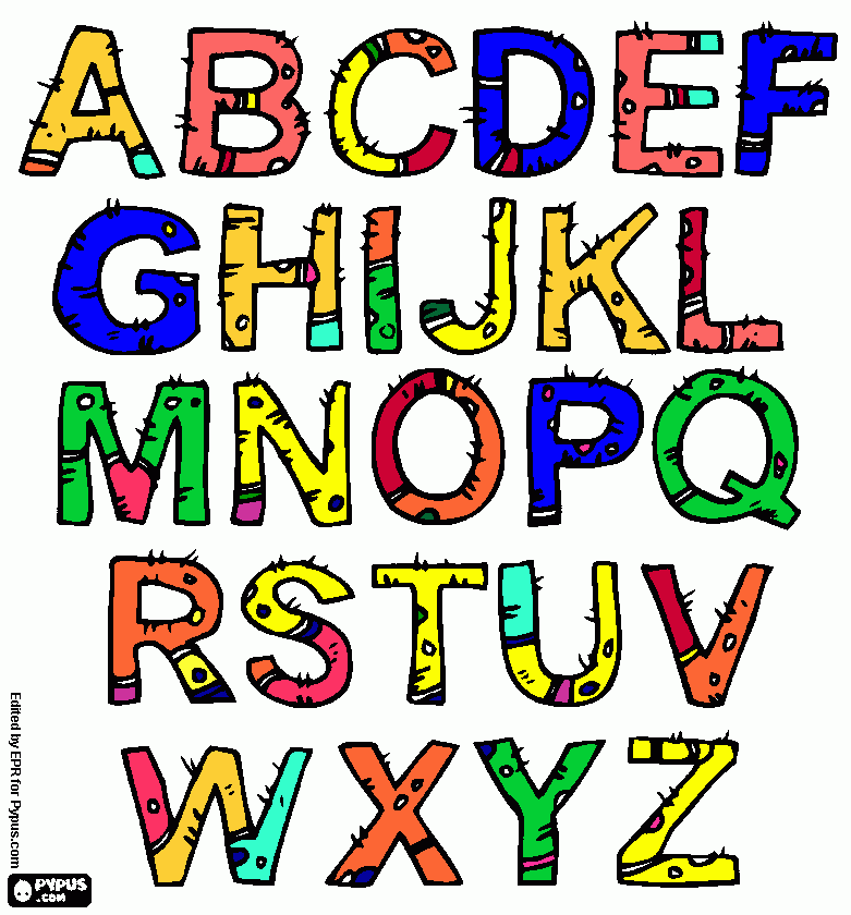 abecedario valen para colorear
