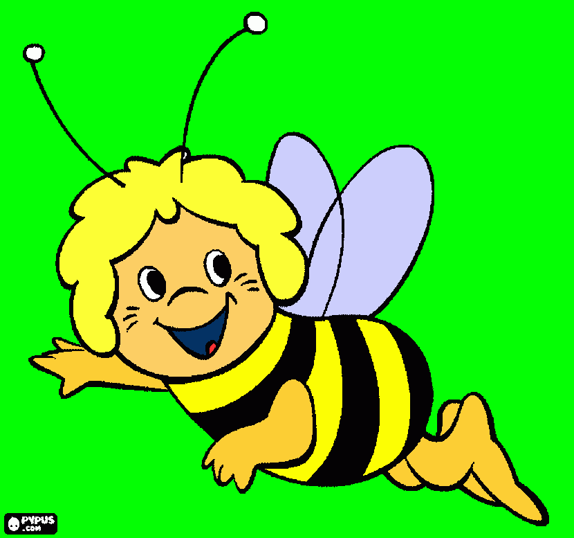  abeja maya para colorear