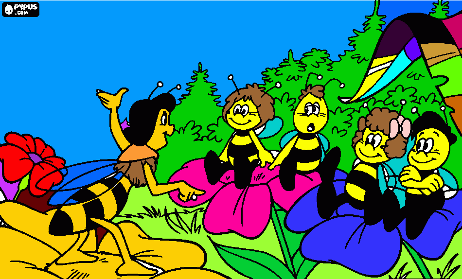 Abejas para colorear