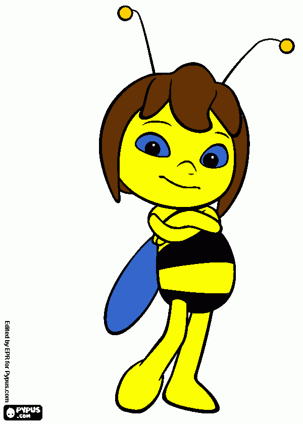 abejita coqueta para colorear