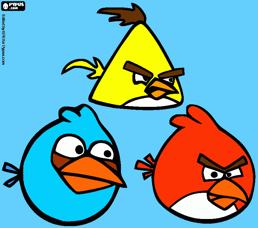 abgry bird para colorear