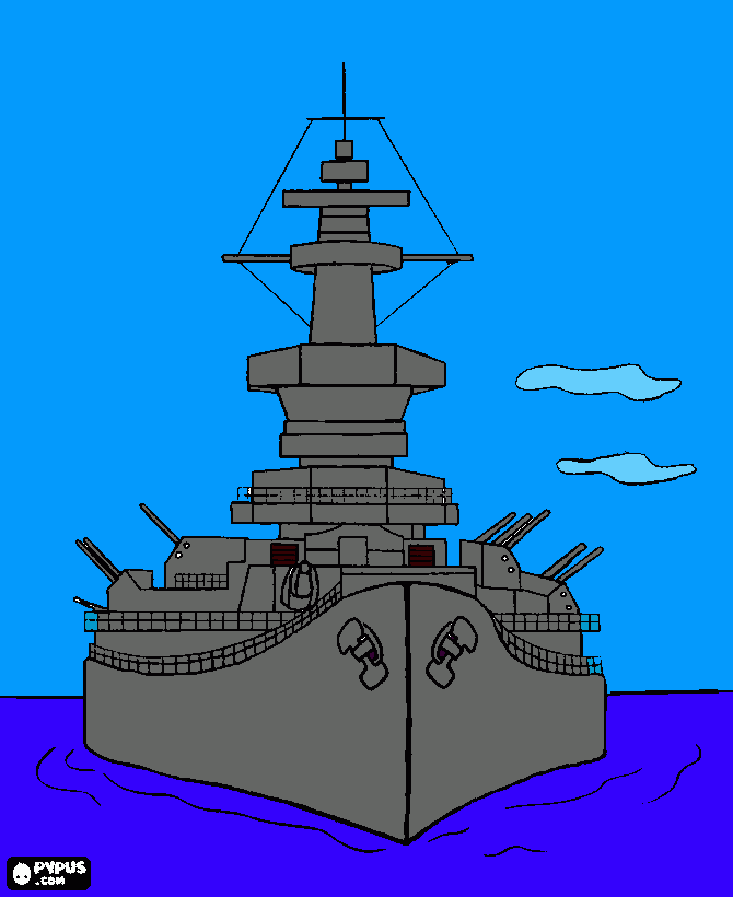 Acorazado para colorear