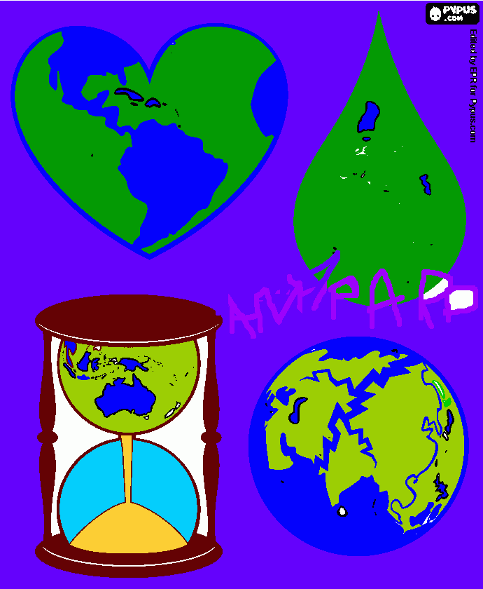 Actividad 1 Día de la Tierrra para colorear