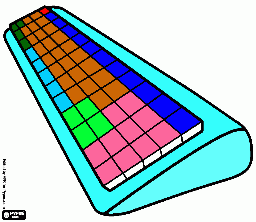 actividad dibujo del teclado para colorear