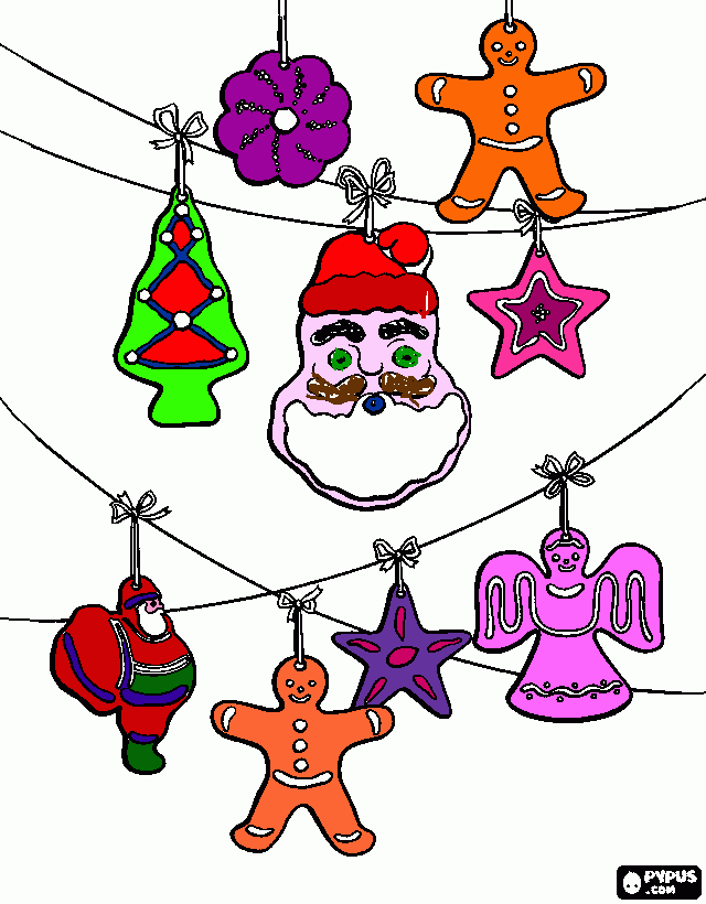 adornos de navidad para colorear