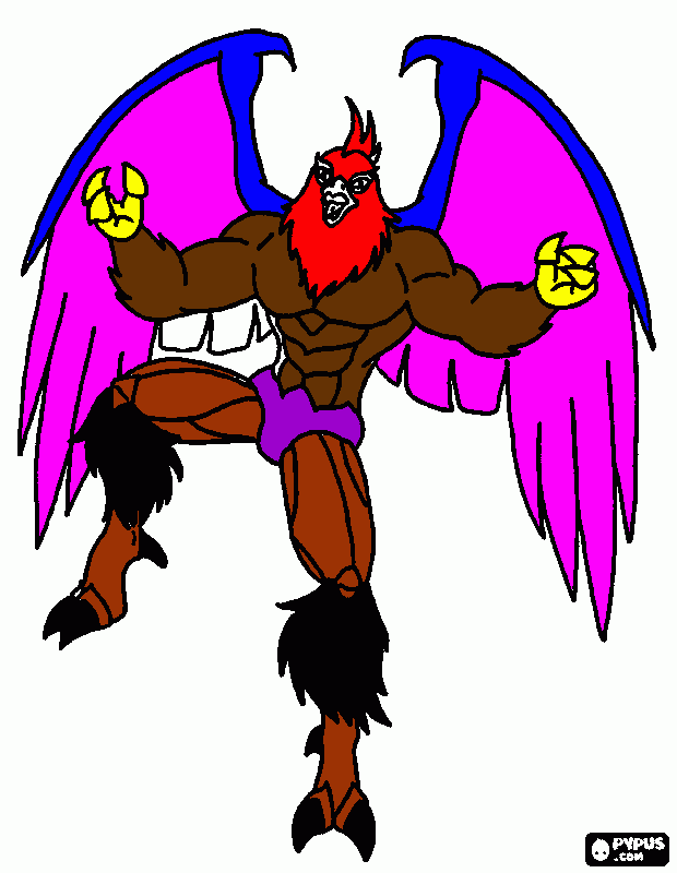 agila roja para colorear